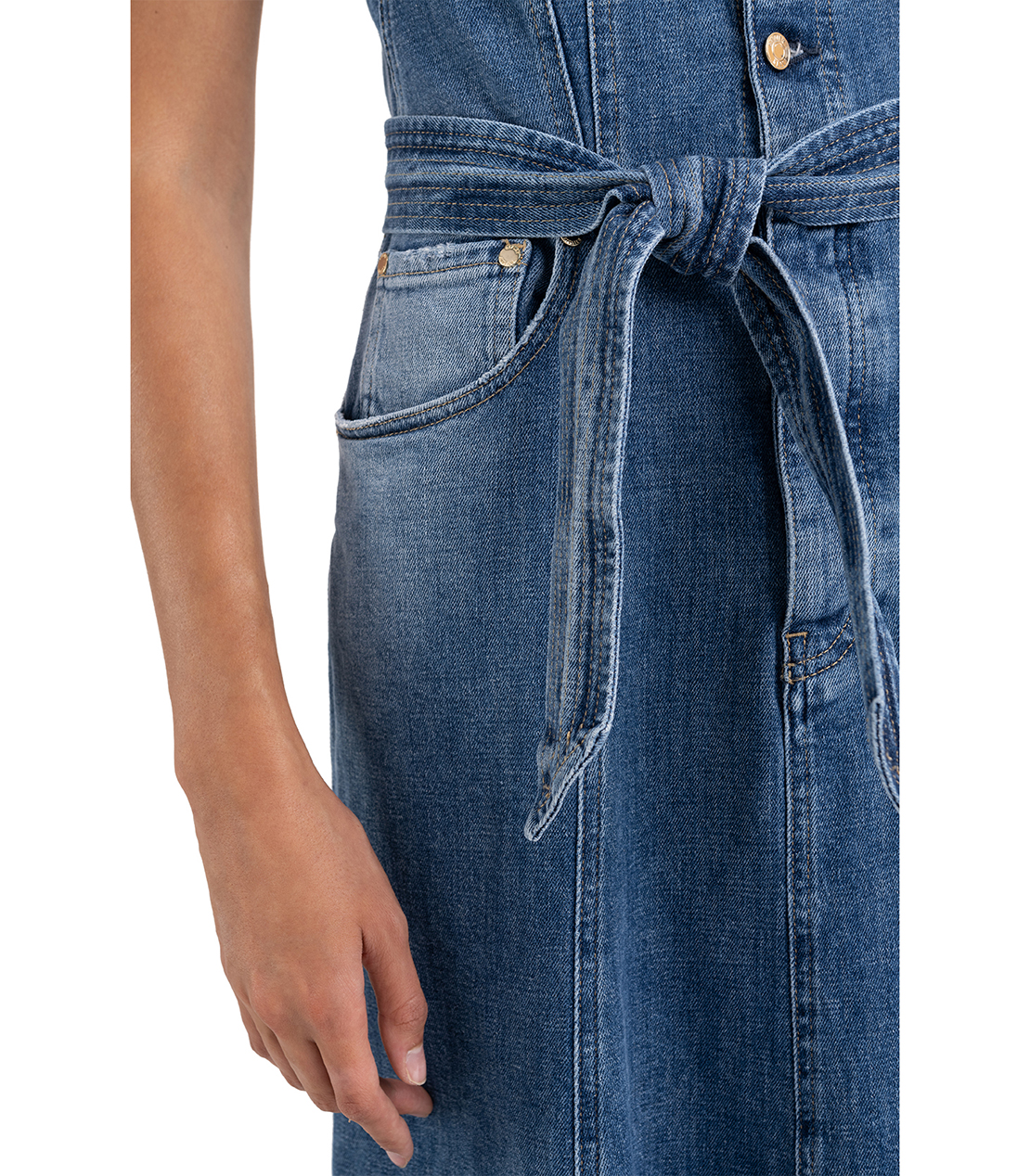 ブライトブルーデニム マーメイドドレス 詳細画像 ミディアムブルー 7